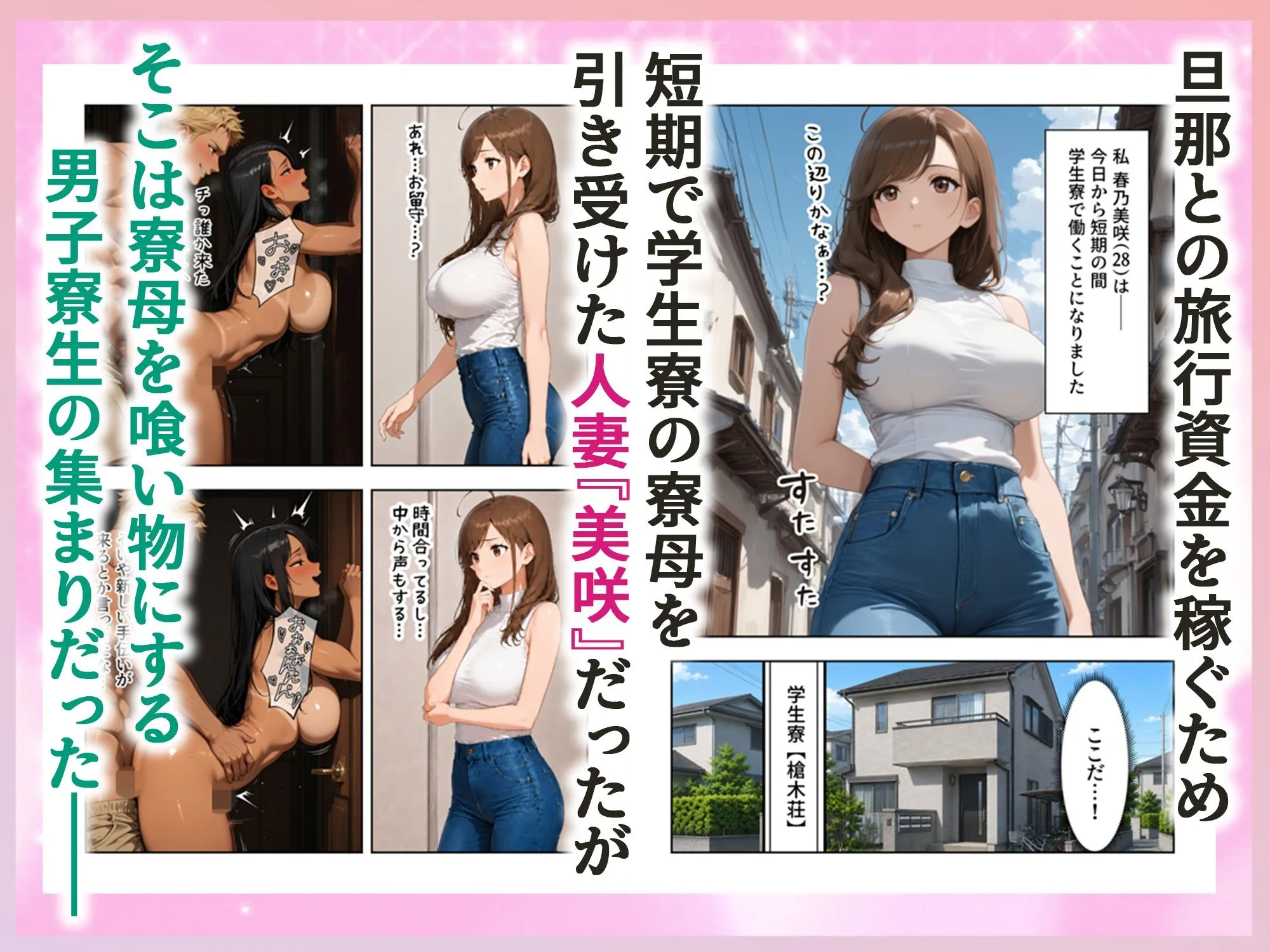 人妻寮母  清楚な人妻が生徒達に回されてメス堕ちした話 人妻 熟女 エロ同人 サンプル1